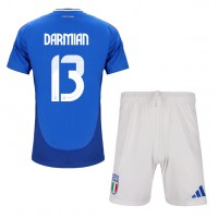 Italien Matteo Darmian #13 Heimtrikotsatz Kinder EM 2024 Kurzarm (+ Kurze Hosen)